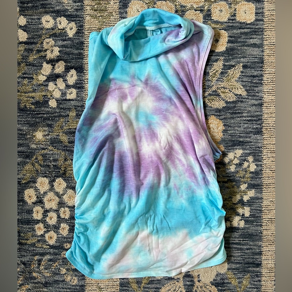 Lululemon Tie Dye Mock Neck Crop Top